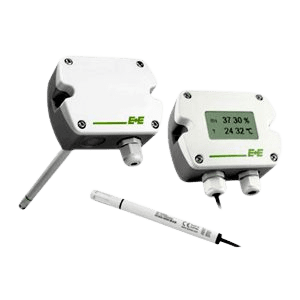 An image of a humidity and temperature sensor used for environmental monitoring and control.