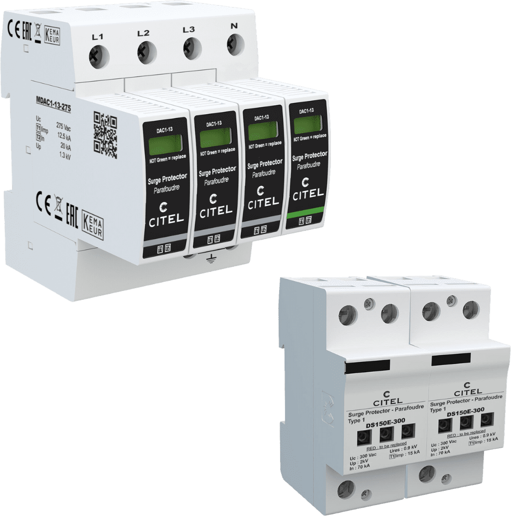 Type 1+2 AC surge protector by Citel