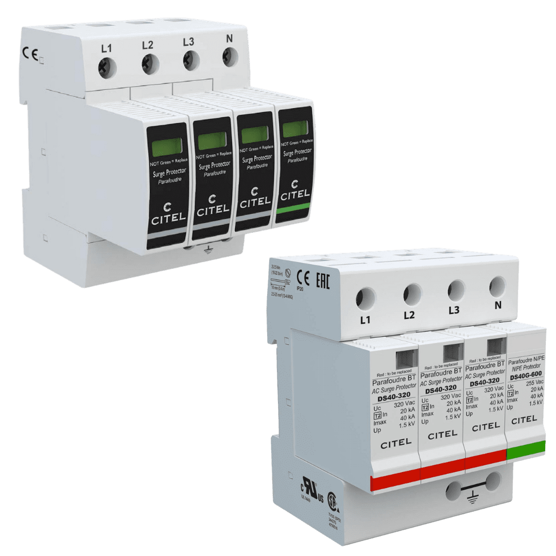 Type 1+2+3 AC surge protector by Citel